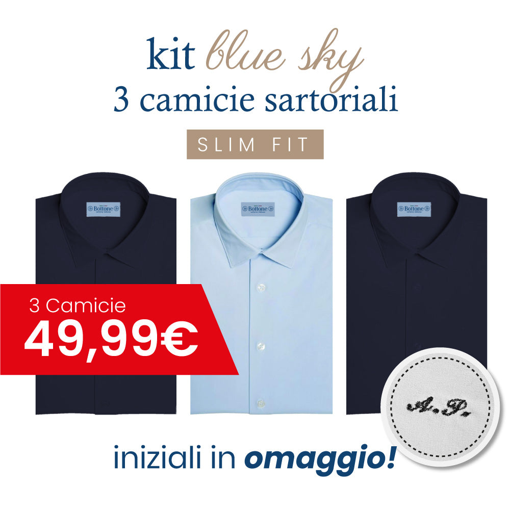 3 Camicie BLUE SKY Sartoriali - SLIM
