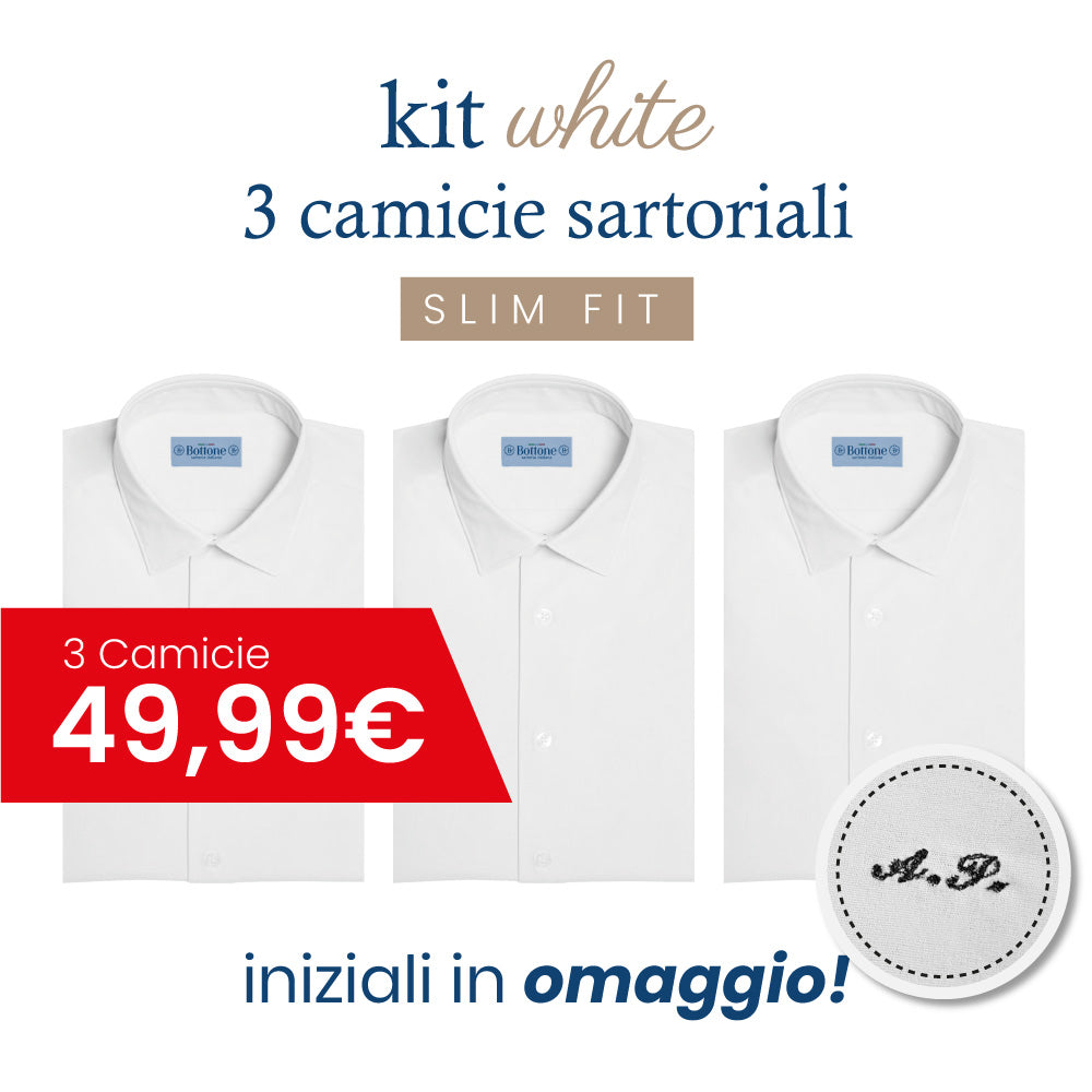 3 Camicie BIANCHE Sartoriali - SLIM