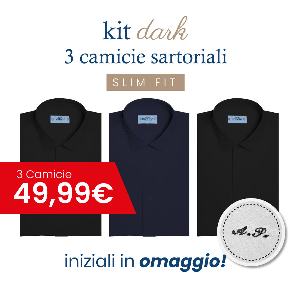3 Camicie DARK Sartoriali - SLIM