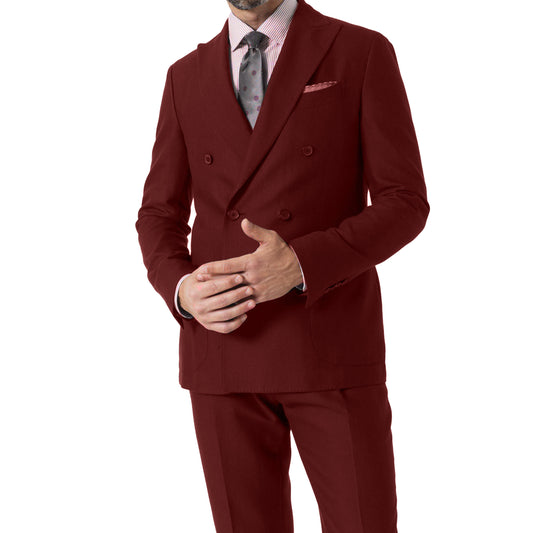 Abito Doppiopetto Bordeaux - Made in Italy