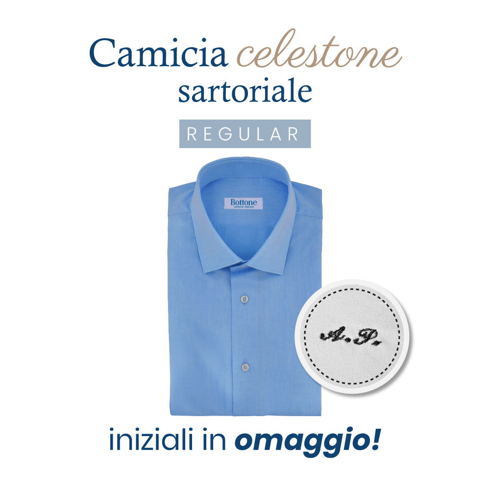 Camicia Celestone Sartoriale Tessuto Texture - REGULAR