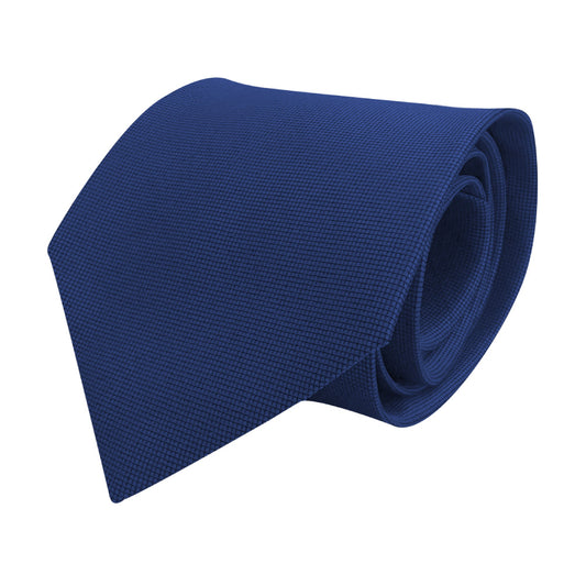 Cravatta blu elettrico con trama geometrica